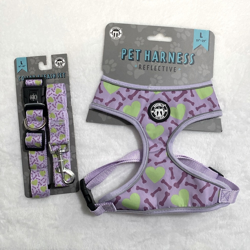 Dog Harness, Collar, and Leash Set, Size L
